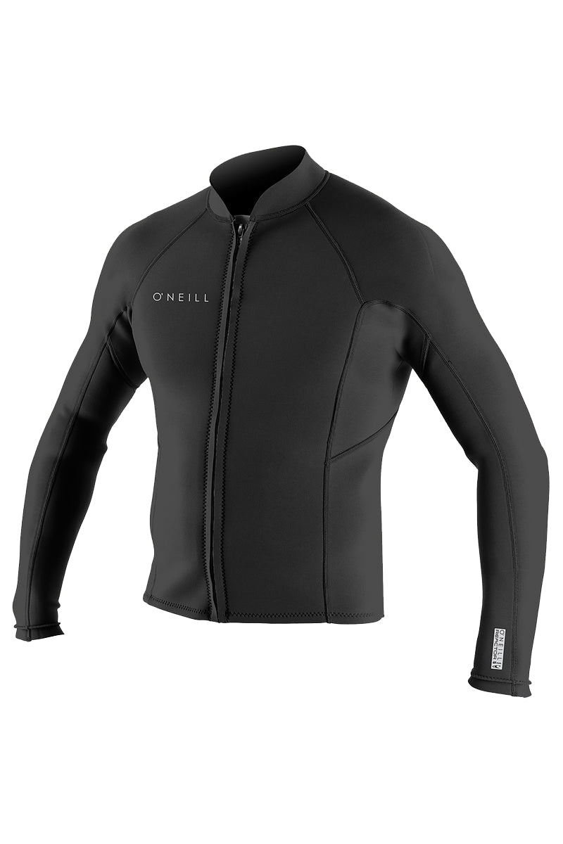 O Neill Reactor-2 1.5mm Front Zip L/S Jacket B82-Black-Graphite S
