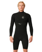 Rip Curl E-Bomb Zip Free 2mm LS Springsuit 0090-Black M-Tall