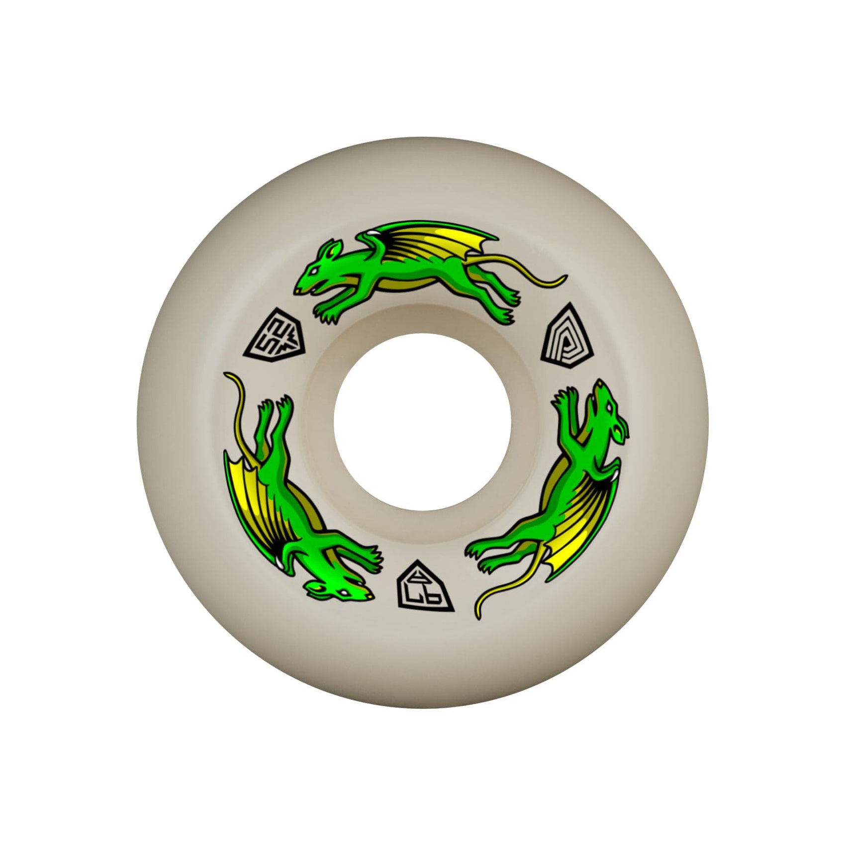 Powell Peralta Dragon Formula 97A Nano Rat Skateboard Wheels White 52x30 V5