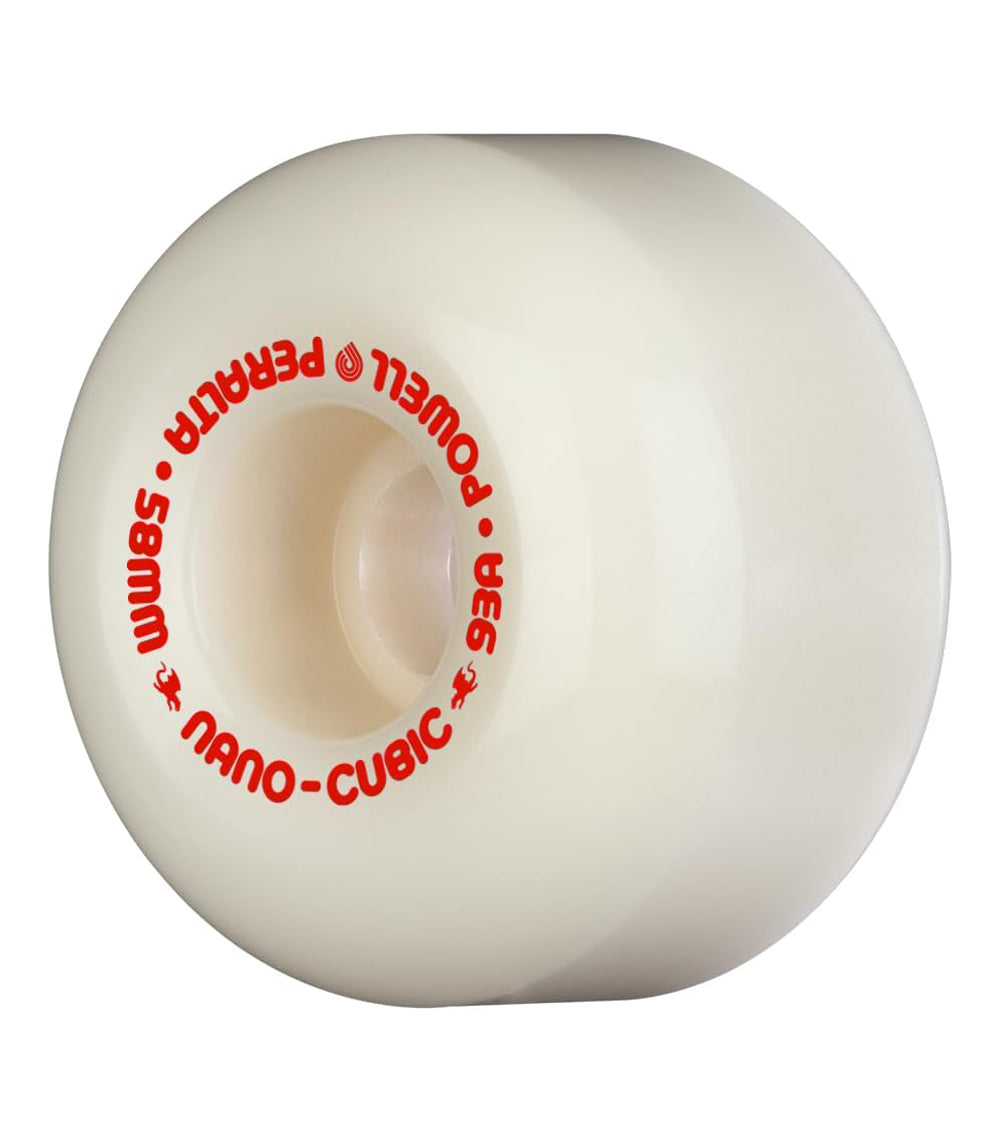 Powell Peralta Dragon Formula Nano Cubic Skateboard Wheels White 58x37.5 97A