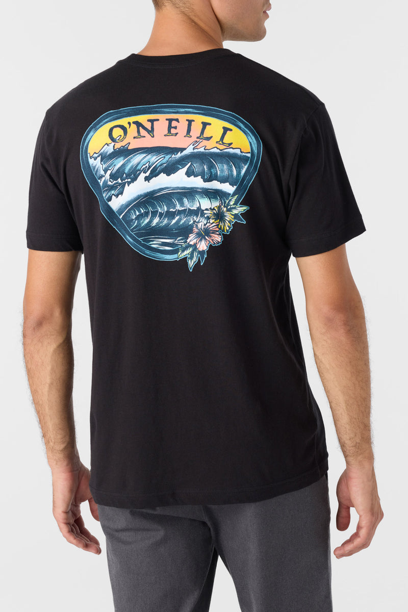 O'NEILL DOUBLE TROUBLE STANDARD FIT TEE BLK-Black L