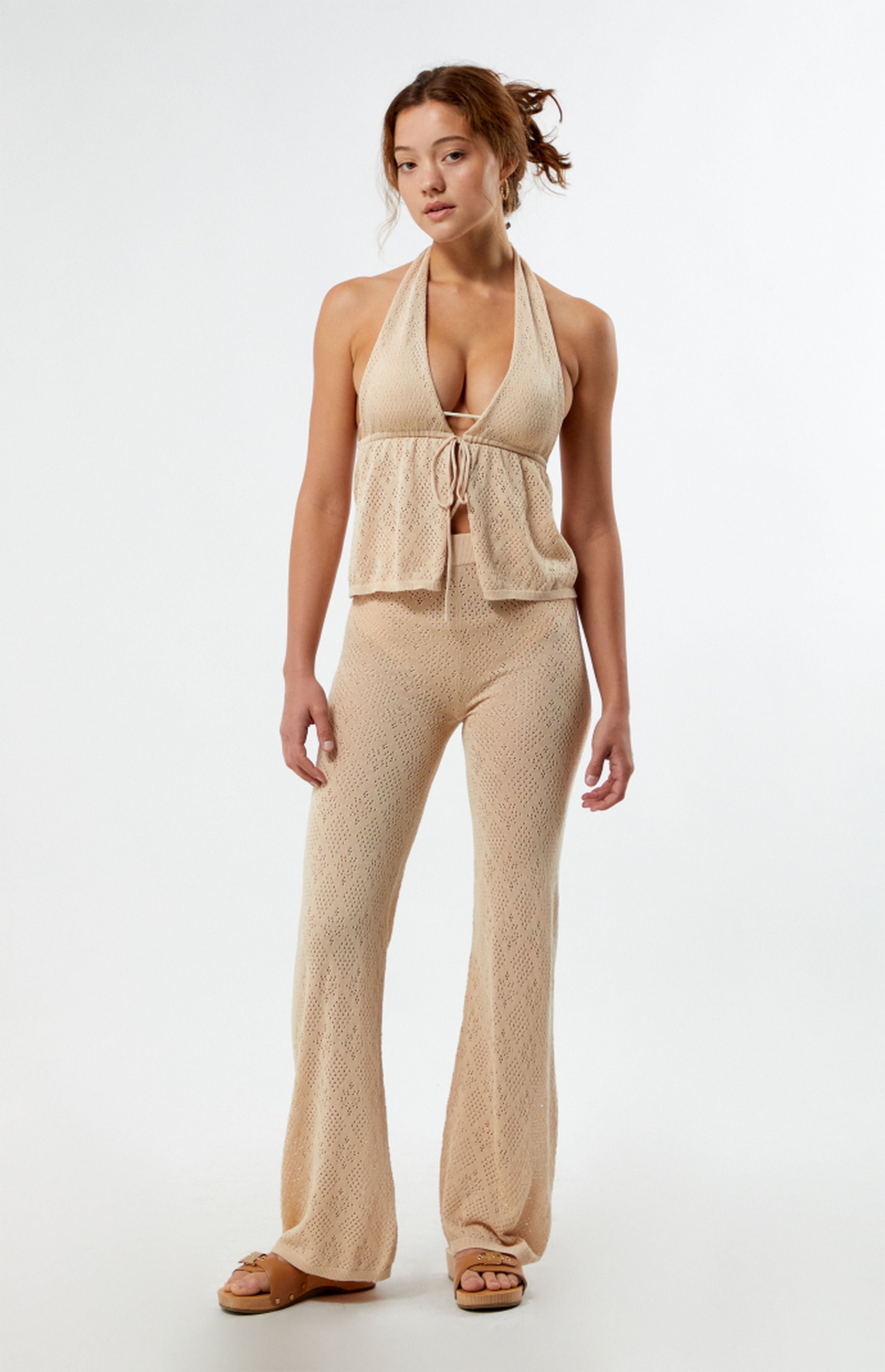 Rhythm Oahu Halter Knit Top NAT L