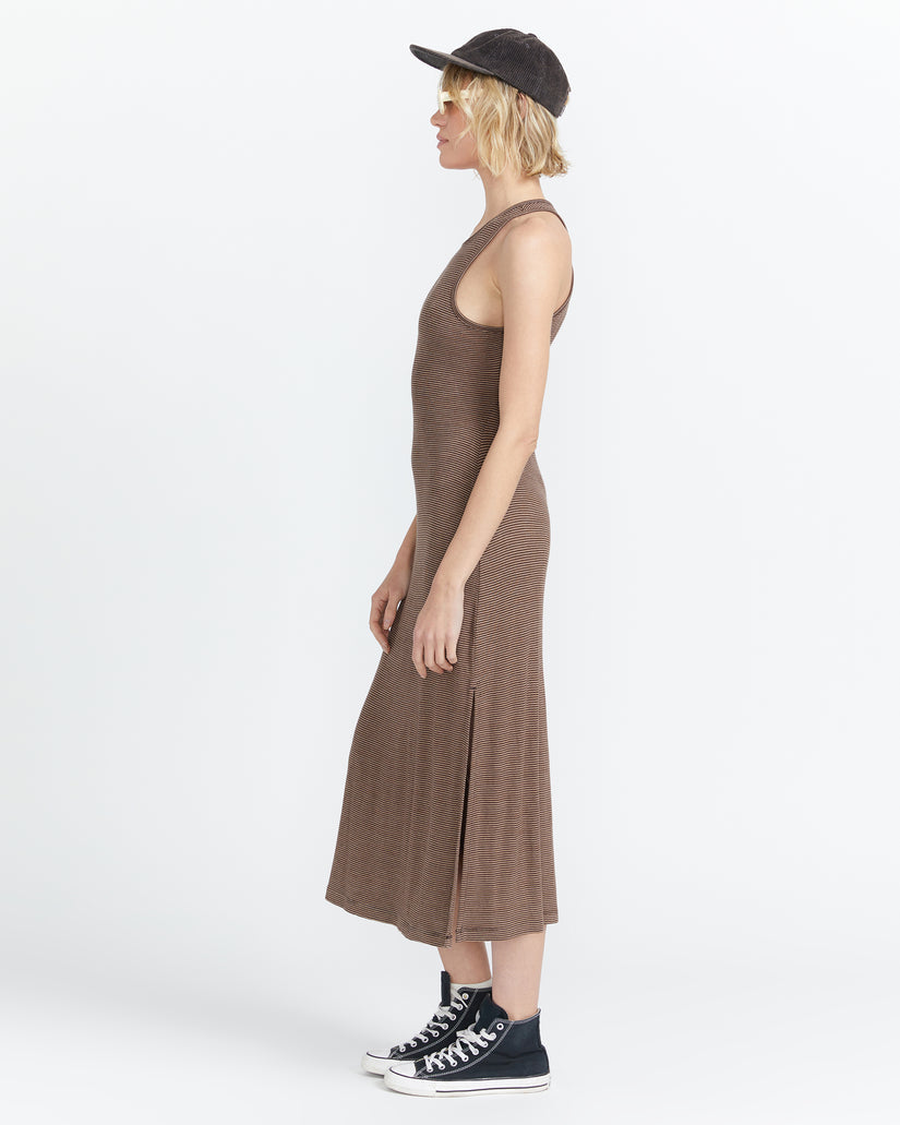 Volcom Fleurmaid Maxi Dress  BearBrown L