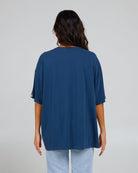 Salty Crew Big Wave Cover Up Tee Denim S/M
