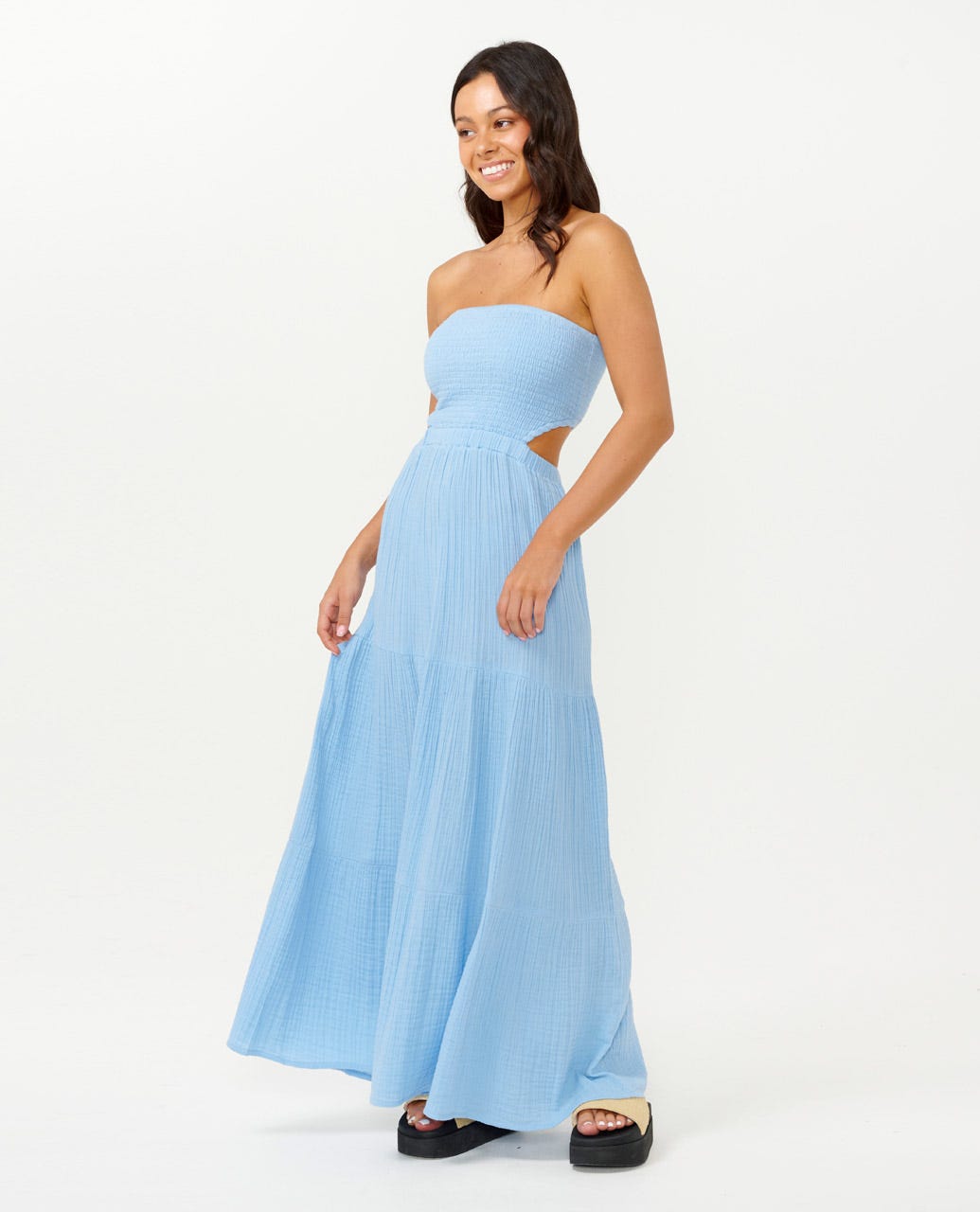RIP CURL PREMIUM SURF MAXI DRESS MIDBLUE-8962 S
