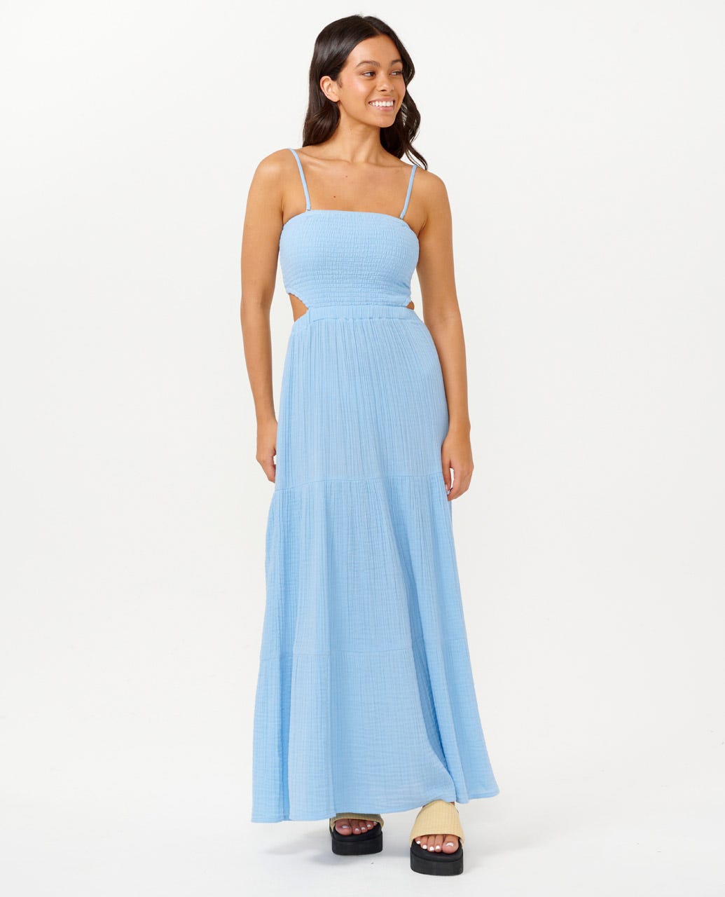 RIP CURL PREMIUM SURF MAXI DRESS MIDBLUE-8962 S