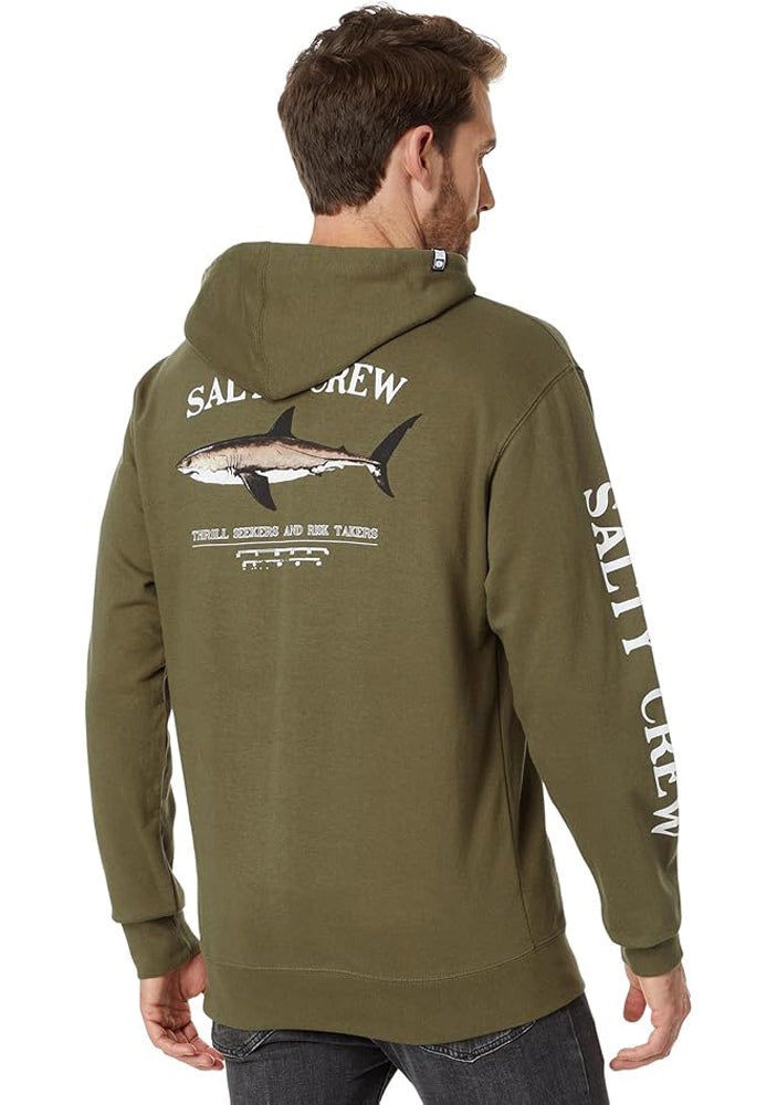 Salty Crew Bruce Hooded Fleece Army L