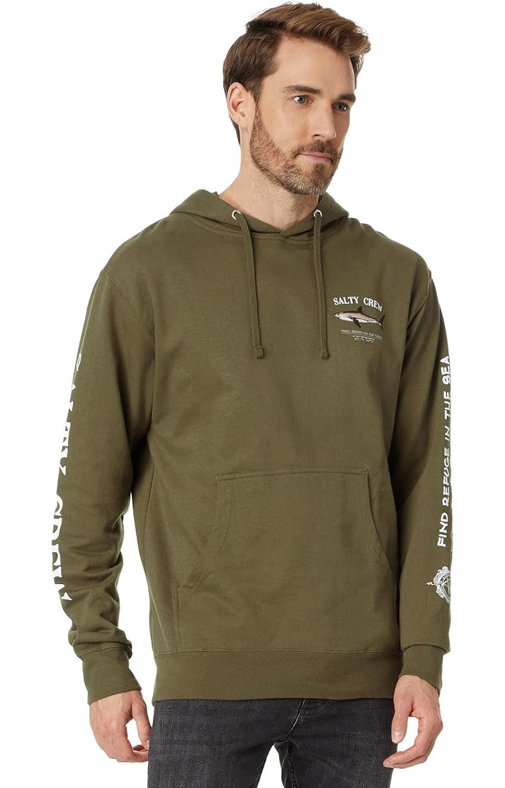 Salty Crew Bruce Hooded Fleece Army XL