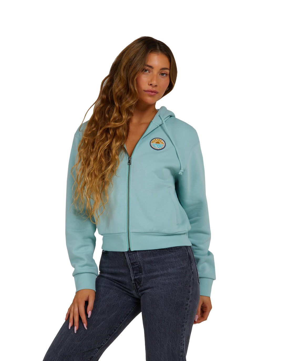 Salty Crew Sun Days Hooded Zip Up  CloudBlue M