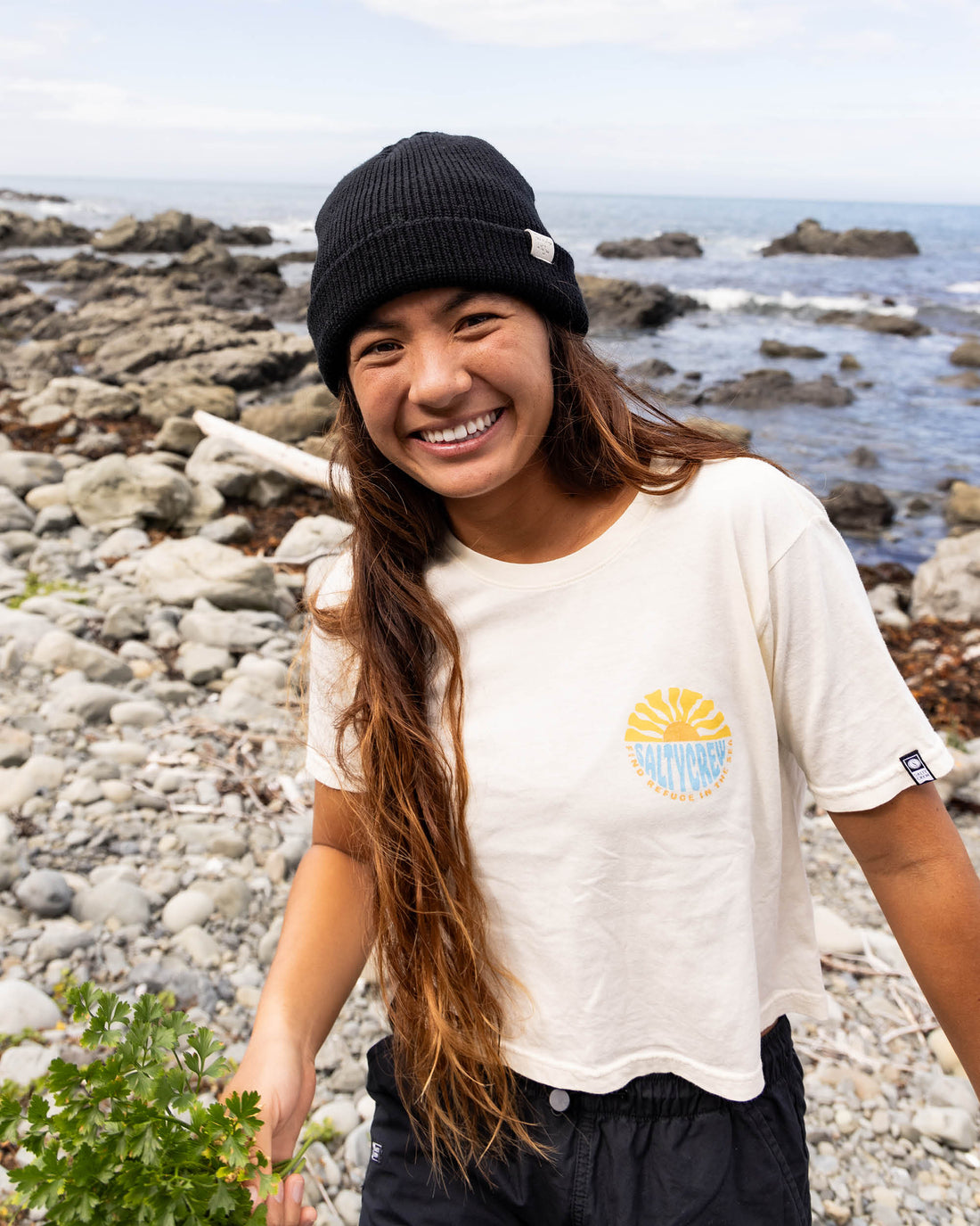 Salty Crew Sun Days Crop Tee  OFFW M