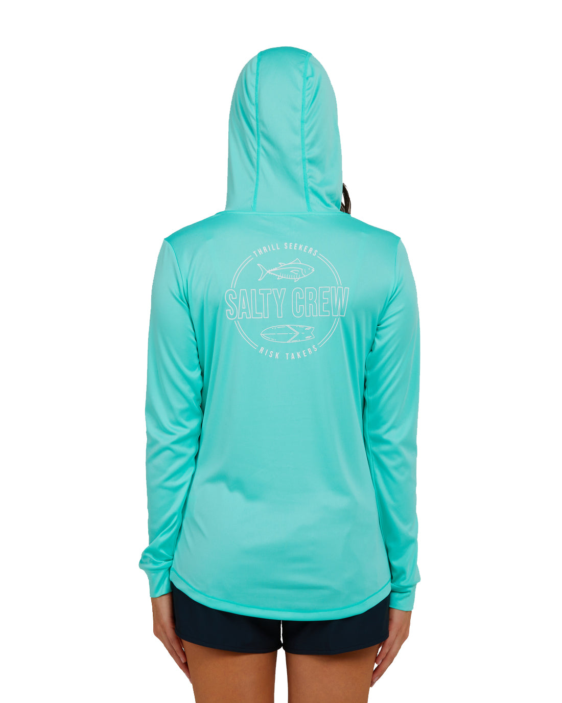 Salty Crew Outlined Hooded Sun Shirt  SEAFOAM XS