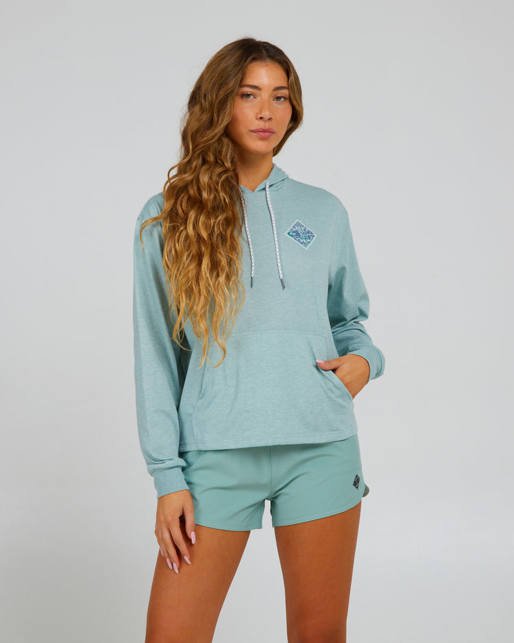 Salty Crew Floral Tippet Tech Hoody  CLDBLU XS
