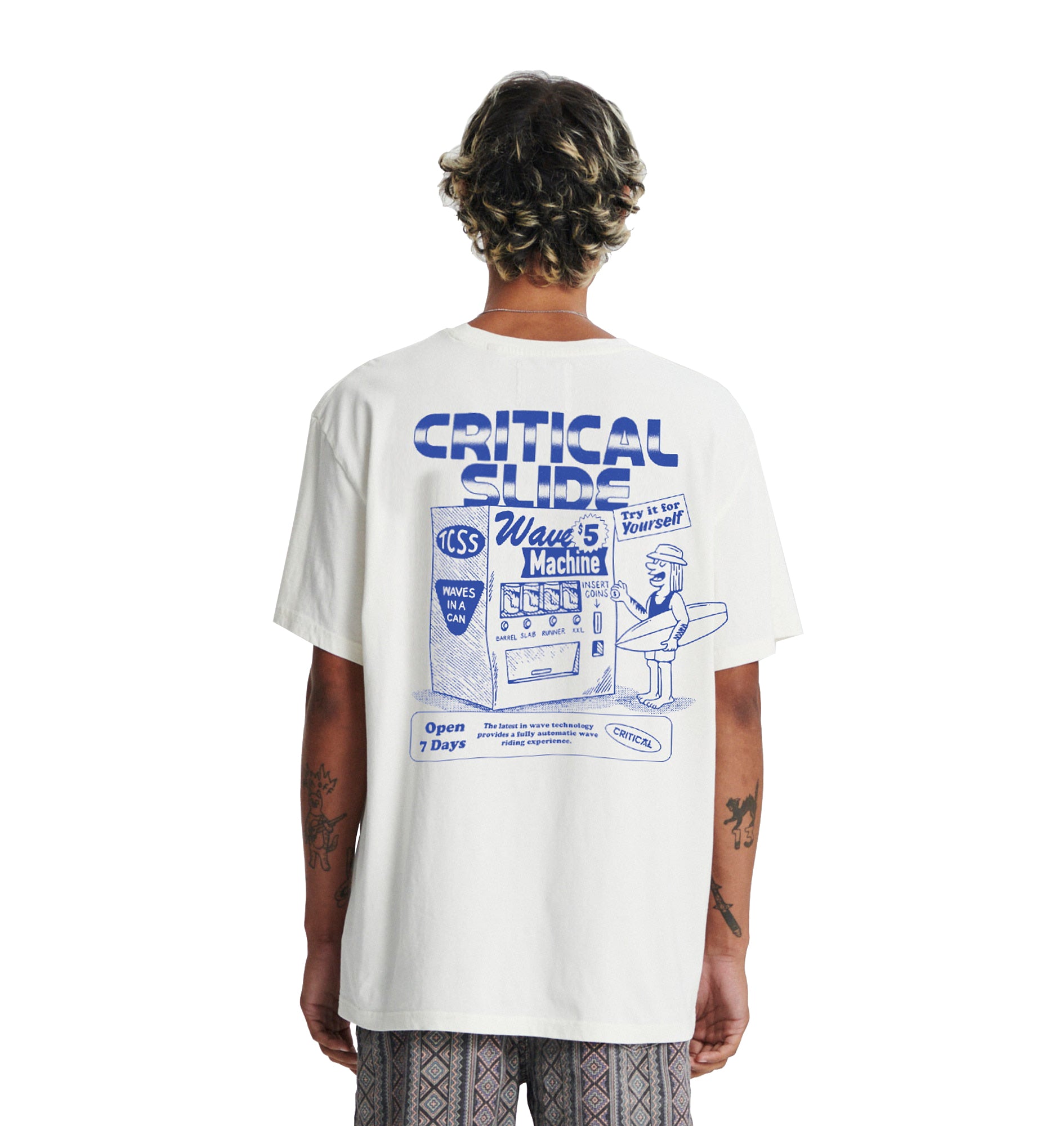 The Critical Slide Society Wave Machine Tee VINTAGE WHITE M