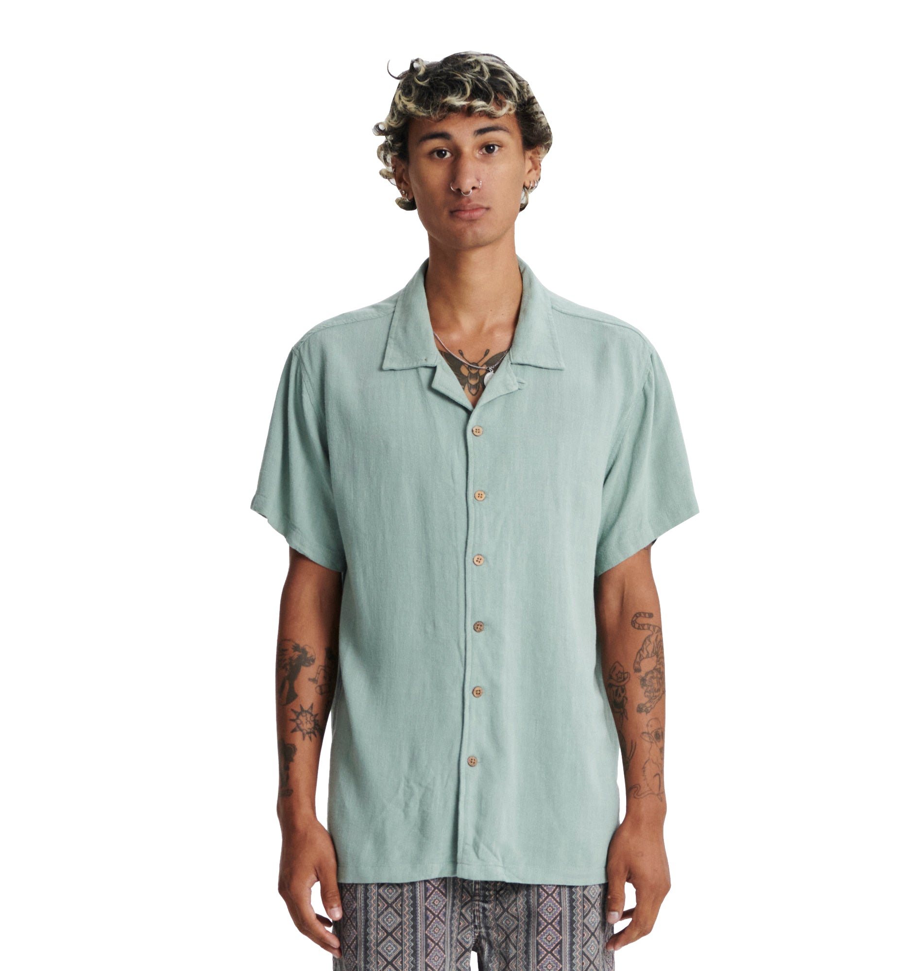 The Critical Slide Society Ernie Resort Shirt SEAGRASS L
