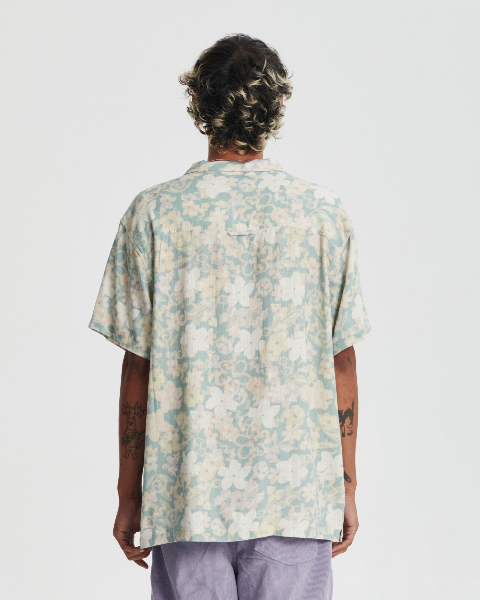 The Critical Slide Society Astro Resort Shirt ECRU L