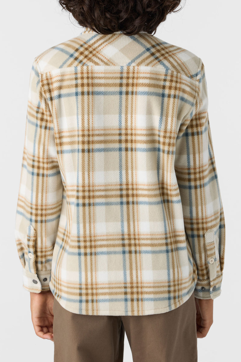 O'neill Boys Plaid Superfleece LS Shirt KHA3 L