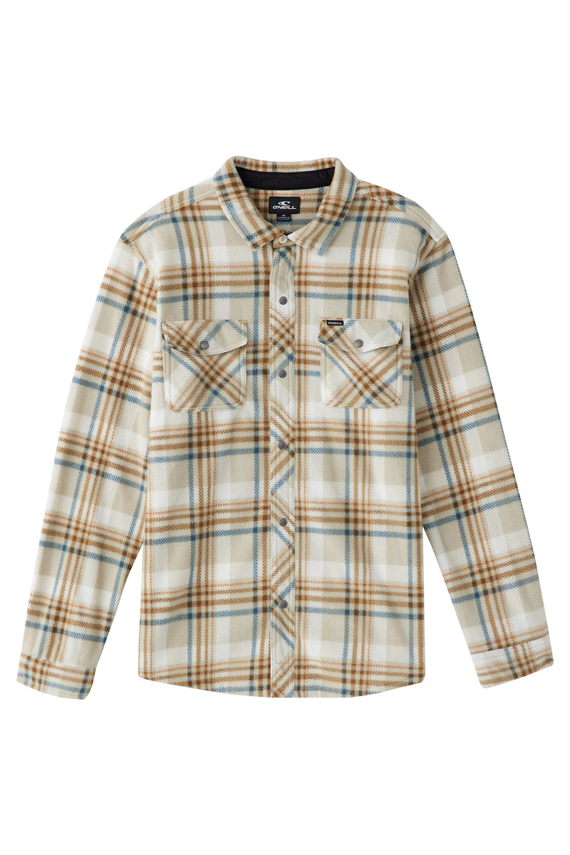 O'neill Boys Plaid Superfleece LS Shirt KHA3 XL