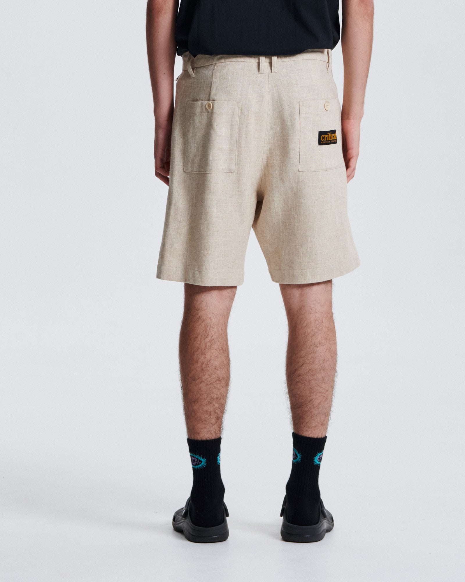 The Critical Slide Society Harro Linen Short ECRU 30