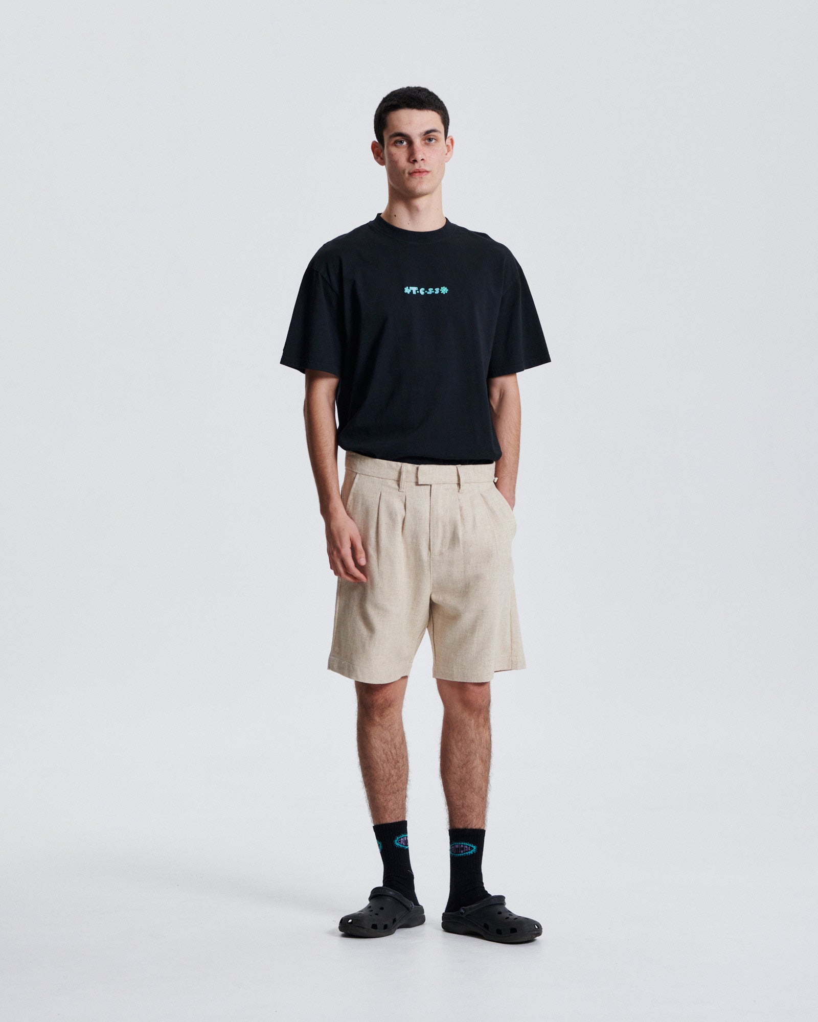 The Critical Slide Society Harro Linen Short ECRU 36