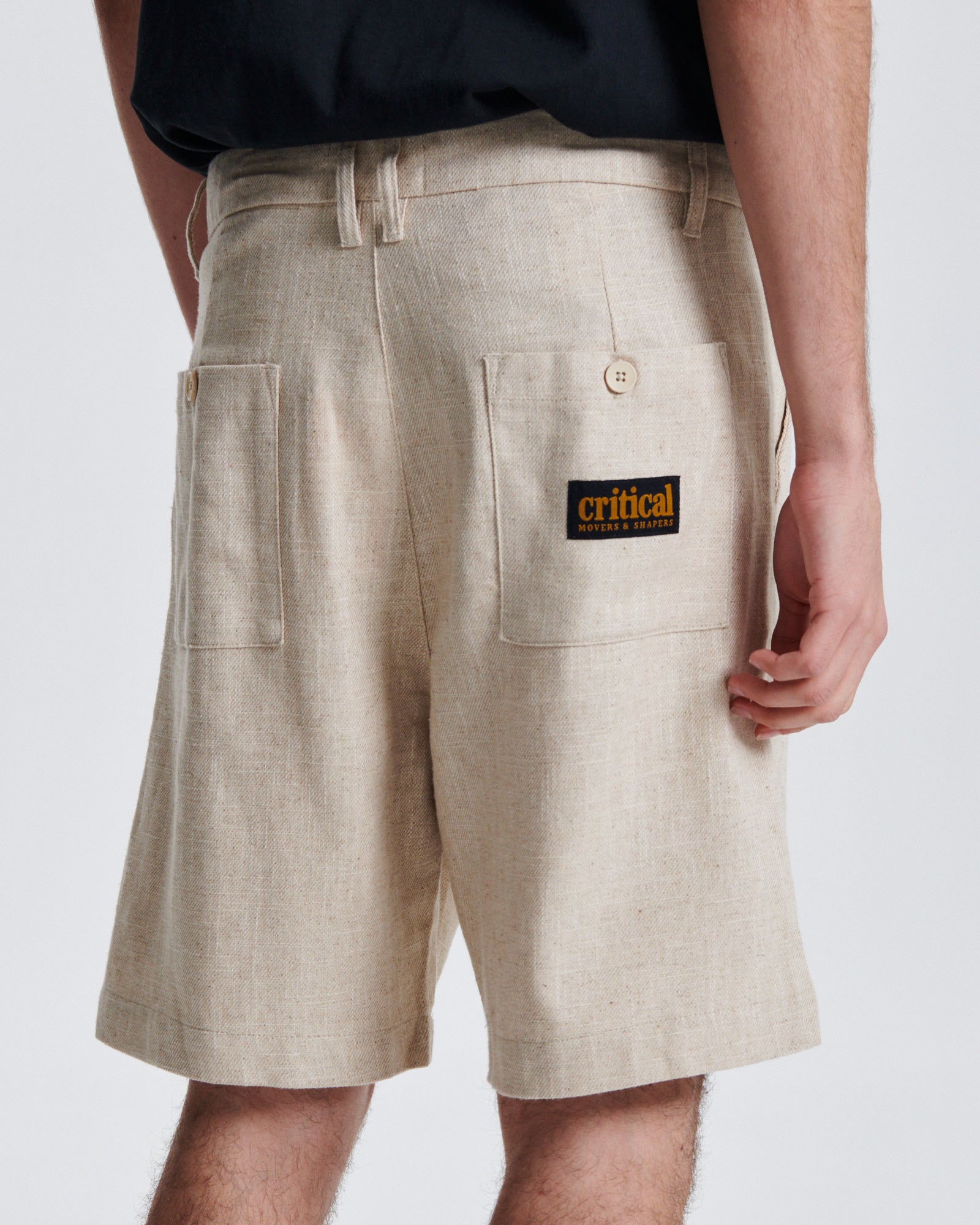 The Critical Slide Society Harro Linen Short ECRU 36