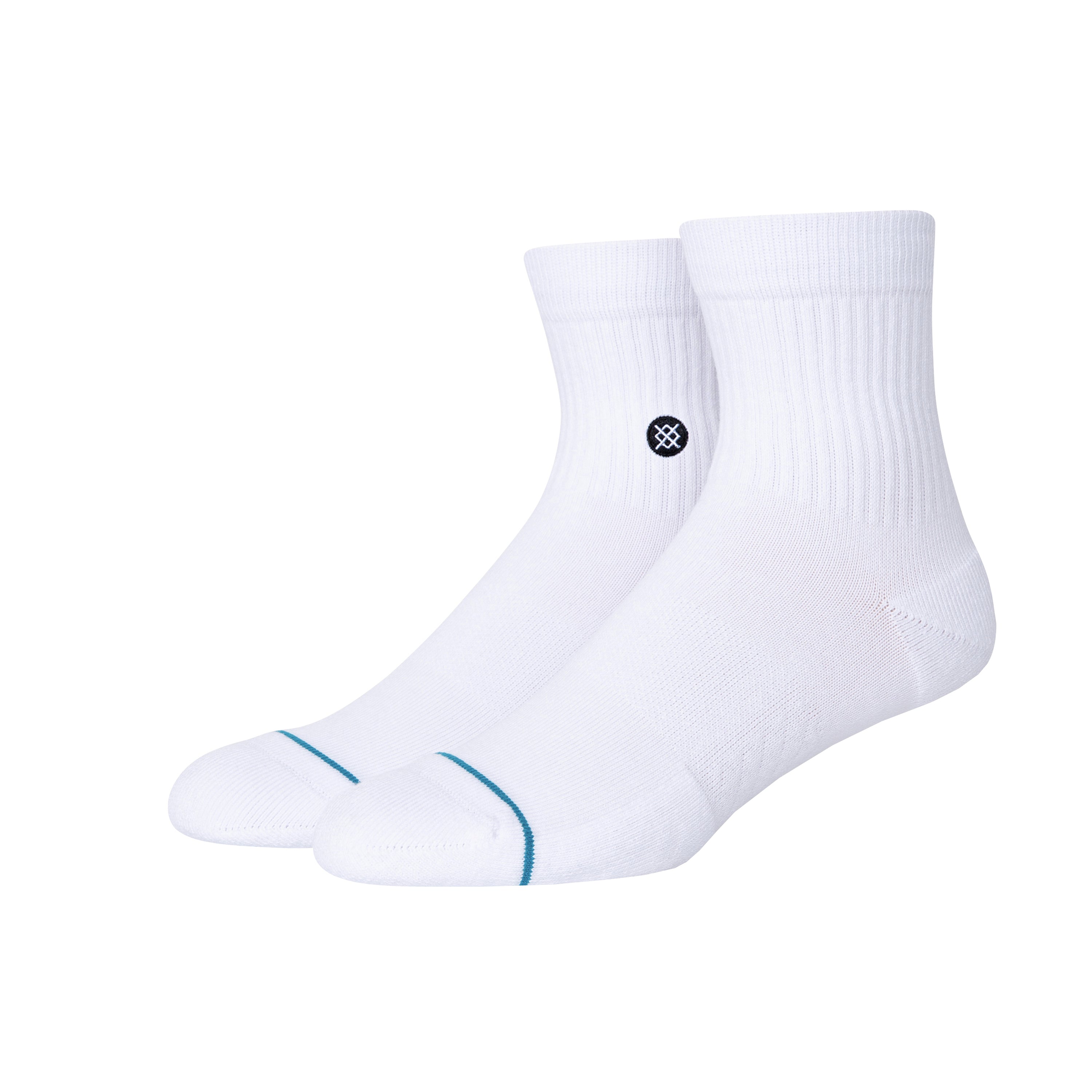 Stance Icon Quarter Mens Socks White M