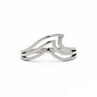 Pura Vida Surfrider Fdn Triple Wave Ring  silver 7
