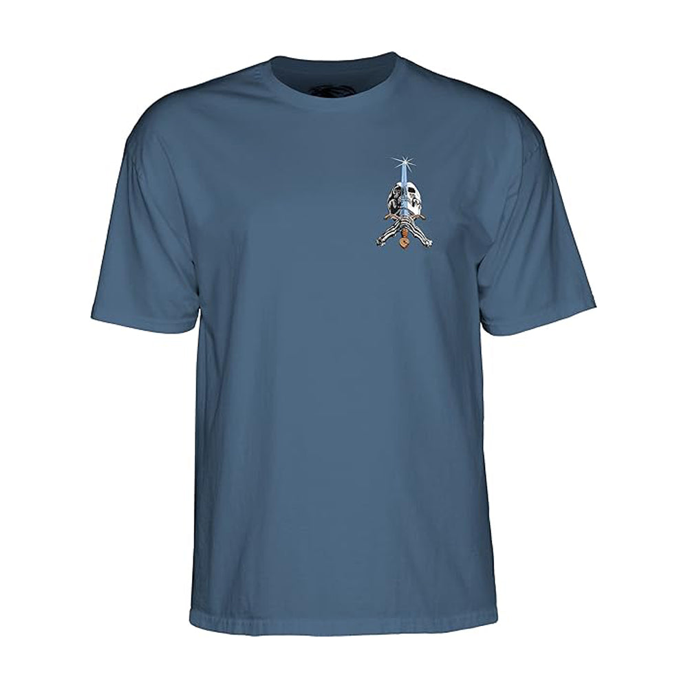 Powell Peralta Skull & Sword Tee Shirt Indigo Blue S