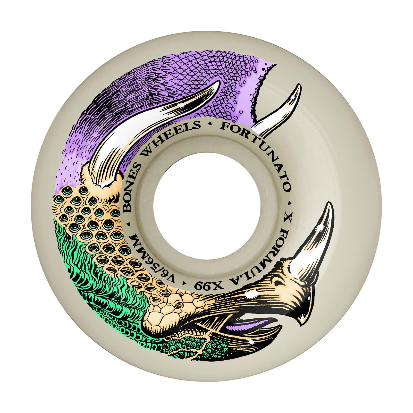 Bones Wheels X-Formula Dino-Sortas 99A Skateboard Wheels Fortunato 56 V6