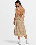 RVCA AVA MIDI DRESS CNK0-ERMINE XS