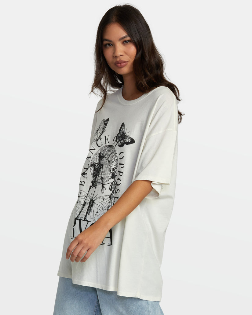 RVCA SKELETON TEE WPW-WHISPER WHITE L