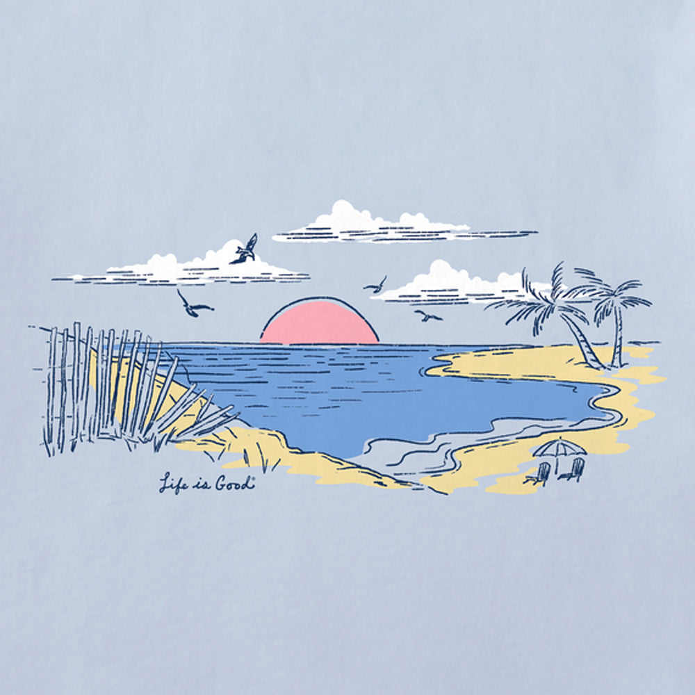 Life is Good Womens Crusher Fineline Secret Spot SS Tee GlcBlu XS