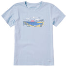 Life is Good Womens Crusher Fineline Secret Spot SS Tee GlcBlu XS
