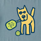 Life is Good Womens Crusher Vee Vintage Rocket Pickleball SS Tee SmkBlu XS