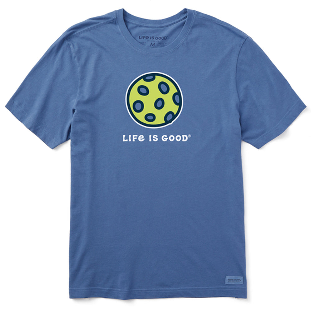 Life is Good Crusher LITE Inkbrush Pickleball SS Tee CoolBlu L
