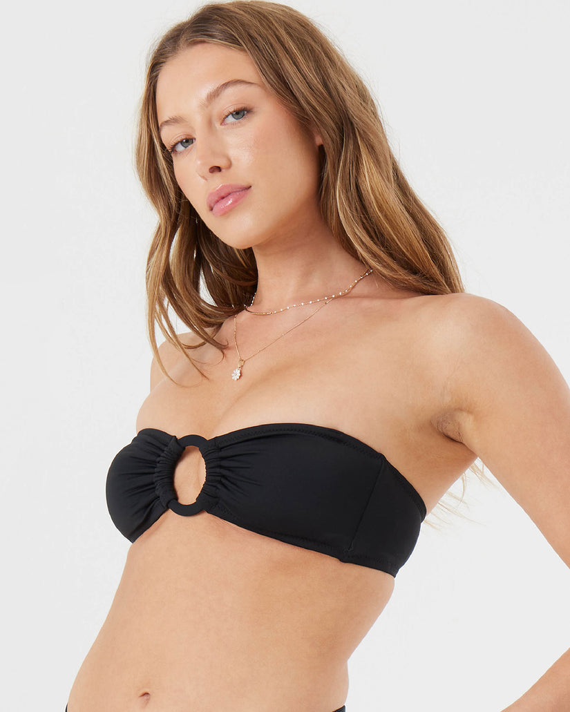 Roxy SD Beach Classics Ring Bandeau Bikini Top ANR S