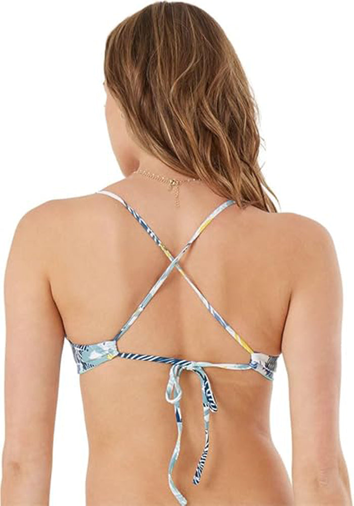 Roxy Athletic Tri Reversible Bikini Top BLU M