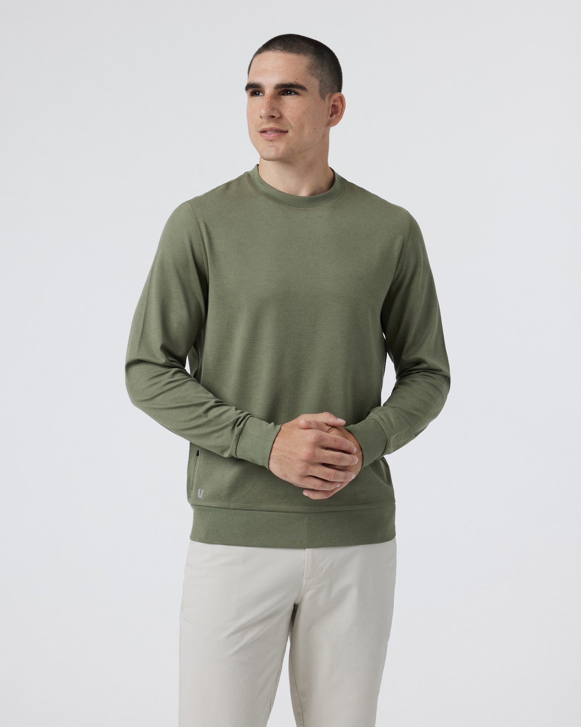 Vuori Ponto Performance Crew HMT-DarkMetalHeather S