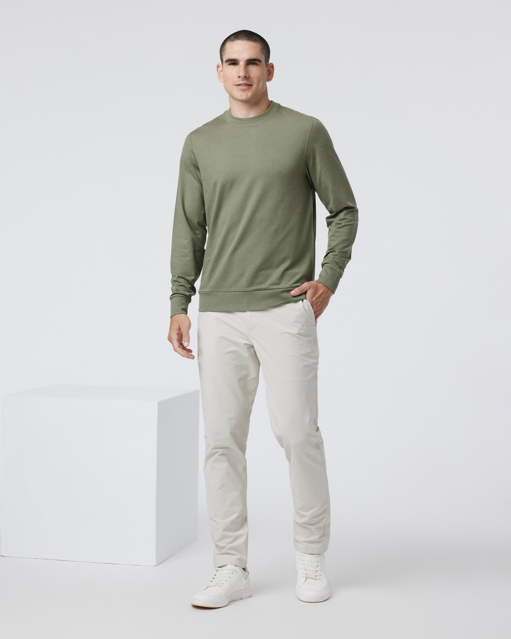 Vuori Ponto Performance Crew HMT-DarkMetalHeather S