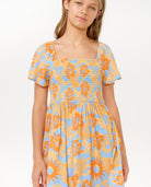 Rip Curl Sun Sol Shirred Dress 0030-Orange 10