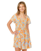 Rip Curl Sun Sol Shirred Dress 0030-Orange 10