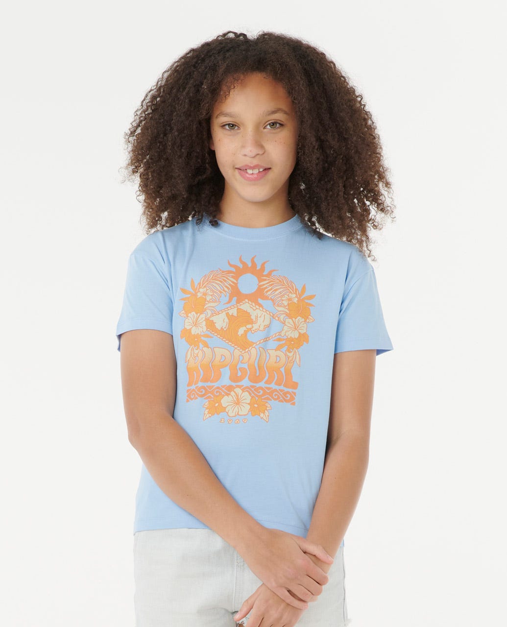 RIP CURL SUN SOL ART TEE - GIRL 8962-MidBlue 14