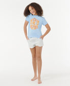 RIP CURL SUN SOL ART TEE - GIRL 8962-MidBlue 14