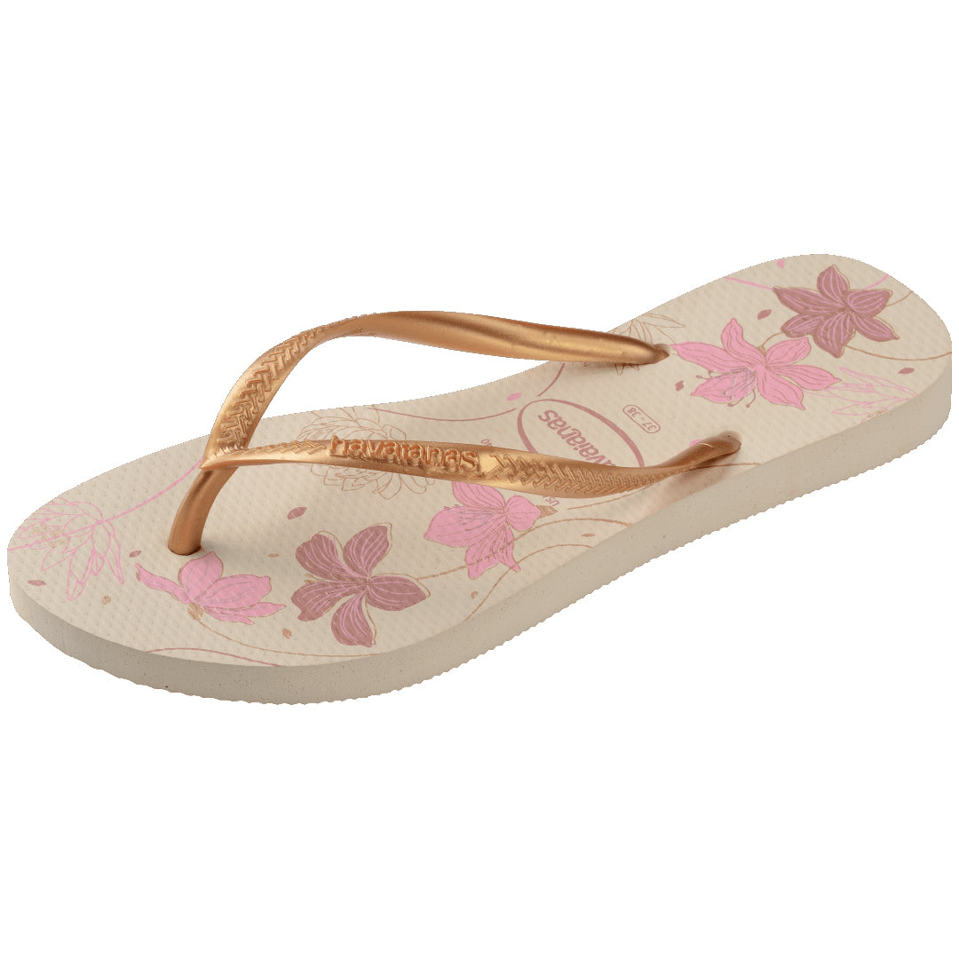 Havaianas Slim Organic Womens Sandal 1685-Beige-Golden 11