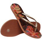 Havaianas Slim Animal Floral Fusion Womens Sandals 1976-Rust 11