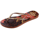 Havaianas Slim Animal Floral Fusion Womens Sandals 1976-Rust 7