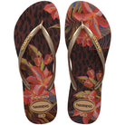Havaianas Slim Animal Floral Fusion Womens Sandals 1976-Rust 6