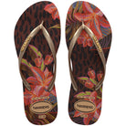 Havaianas Slim Animal Floral Fusion Womens Sandals 1976-Rust 9