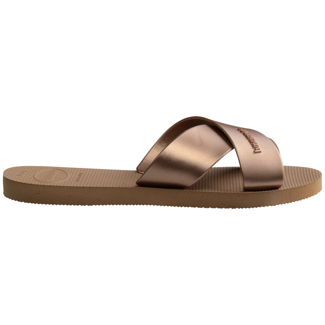 Havaianas Aqua Metallic Womens Sandal 3581-Rose Gold 7