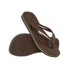 Havaianas Brazil Logo Mens Sandal 2673-Dark Brown-White 9