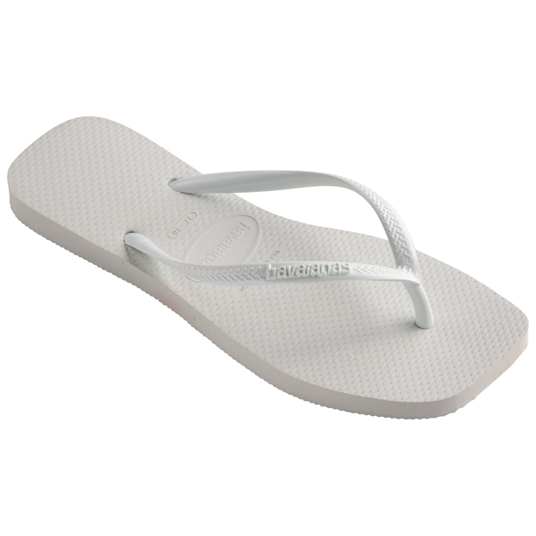 Havaianas Slim Square Womens Sandal 0001-White 9